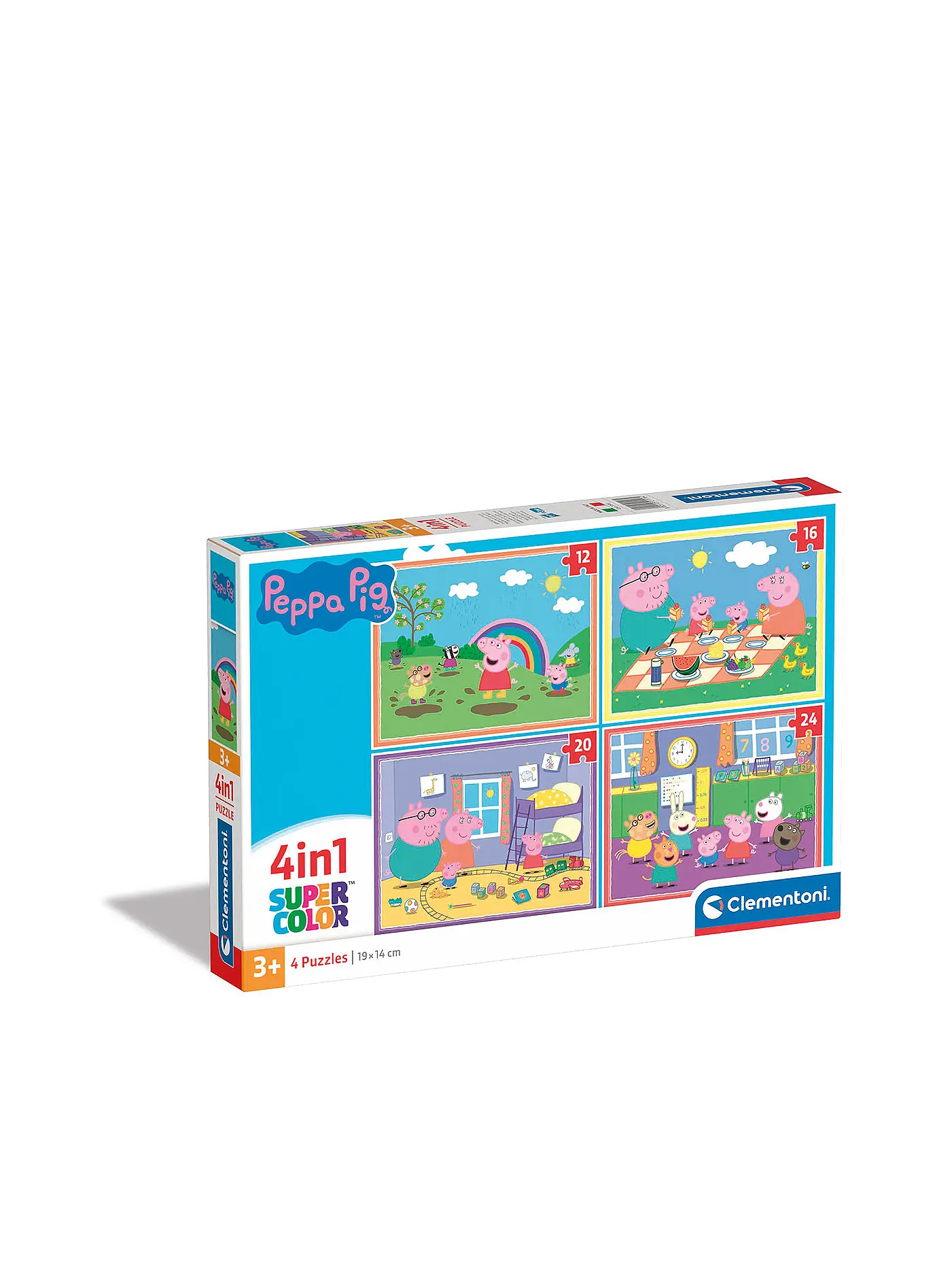 CLEMENTONI | Puzzle - 4 in 1 Supercolor | 